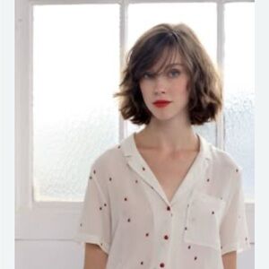 🇫🇷Des Petits Hauts Volare silk blouse XS/T0